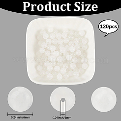 120Pcs Round Natural White Jade Beads&nbsp;G-PA0001-07A