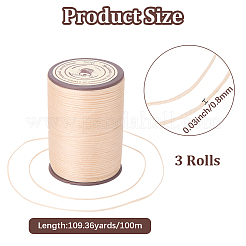 3 Rolls Flat Waxed Polyester Thread String&nbsp;YC-CL0001-02A