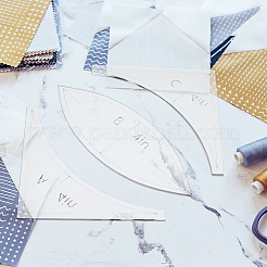 4/8 Inch Transparent Acrylic Quilting Templates&nbsp;DIY-WH0381-002