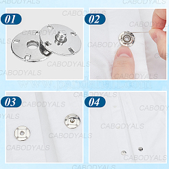 10Pairs Alloy Snap Buttons&nbsp;FIND-CY0001-53P