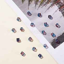 Two Tone Transparent Spray Painted Acrylic Bead&nbsp;X-ACRP-T005-26C