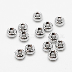 Brass Spacer Rondelle Beads&nbsp;KK-P130-112P-NR