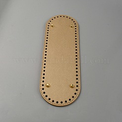 Oval PU Leather Knitting Crochet Bags Nail Bottom Shaper Pad&nbsp;PURS-WH0001-64A