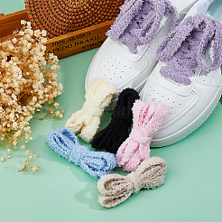 6 Pairs 6 Colors Plush Cloth Shoelaces&nbsp;AJEW-FH0005-97B