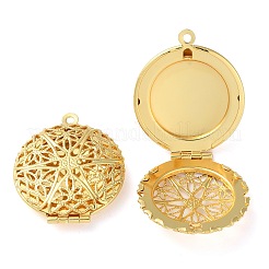 Rack Plating Brass Locket Pendants&nbsp;KK-M269-10G