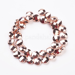 Electroplate Non-magnetic Synthetic Hematite Beads Strands&nbsp;G-K259-55-10mm-01RG