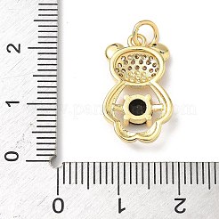 Brass Micro Pave Cubic Zirconia Pendants&nbsp;KK-Q068-04C