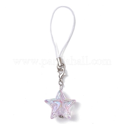 Transparent Acrylic Star Mobile Strap&nbsp;HJEW-JM01228