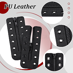PU Leather Lace-in Shoe Zipper Inserts&nbsp;DIY-WH0671-072A