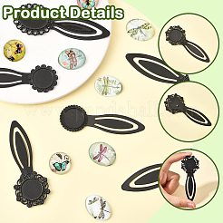DIY Oval & Flat Round with Flower Bookmark Making Kits&nbsp;DIY-SC0032-06