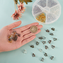 120Pcs 6 Colors Brass Clip-on Earring Findings&nbsp;KK-CJ0001-60