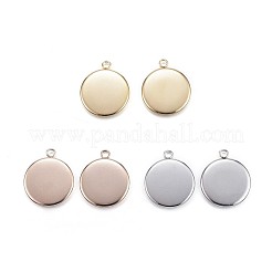 304 Stainless Steel Pendant Cabochon Settings&nbsp;STAS-G127-13-10mm