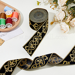 Chinese Style Polyester Floral Jacquard Ribbon&nbsp;OCOR-WH0101-36C