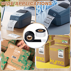 Fiber & Resin Washable Label Carbon Ribbon&nbsp;AJEW-WH0348-703