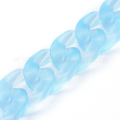 Transparent Acrylic Handmade Curb Chain&nbsp;AJEW-JB00544-04