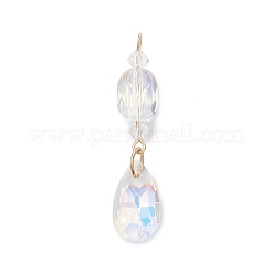 3Pcs Glass with 304 Stainless Steel Pendants&nbsp;PALLOY-JF04729