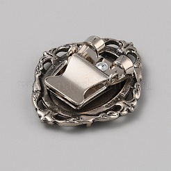 Tibetan Style Zinc Alloy Bolo Tie Slides Clasp Cabochon Settings&nbsp;FIND-WH0260-37I-AS