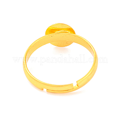Golden Color Adjustable Brass Ring Components&nbsp;X-EC541-G