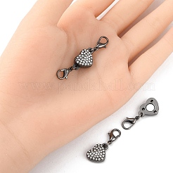 Alloy Crystal Rhinestone Magnetic Clasps&nbsp;ALRI-YW0001-10B