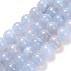 Natural Blue Lace Agate Beads Strands&nbsp;G-L634-B02-10mm