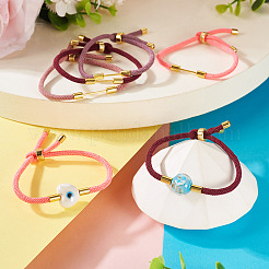8Pcs 4 Colors Braided Nylon Cord Bracelet Making&nbsp;MAK-TA0001-29