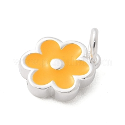 925 Sterling Silver Enamel Flower Charms&nbsp;LS-STER-D300-04S-03