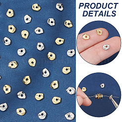 40Pcs 2 Colors Brass Spacer Beads&nbsp;KK-BC0012-75