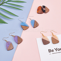 DIY 8 Pairs Teardrop Wood Earring Makings&nbsp;DIY-FH0002-01