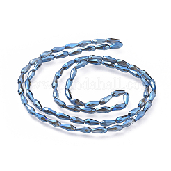 Electroplate Transparent Glass Beads Strands&nbsp;EGLA-L015-FR-A03