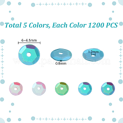 5Sets 5 Colors UV Plating Opaque Acrylic Beads&nbsp;FIND-GA0006-55