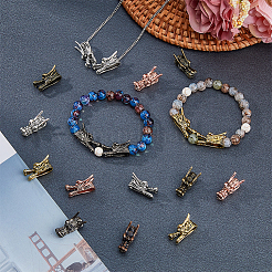 36Pcs 6 Colors Tibetan Style Alloy European Beads&nbsp;PALLOY-FH0008-74