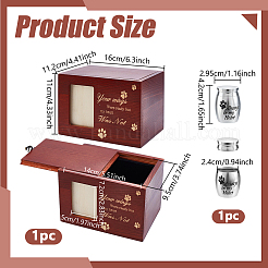 1Pc Wooden Pet Memorial Urn Box with Photo Frame&nbsp;CON-GA0001-43