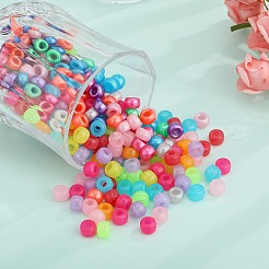 1000Pcs 2 Styles Luminous Plastic Pearlized Beads&nbsp;KY-SZ0001-56