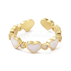 Heart Real 18K Gold Plated Cuff Rings for Girl Women Gift&nbsp;ZIRC-C021-05G
