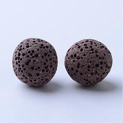 Unwaxed Natural Lava Rock Beads&nbsp;G-F325-16mm-M