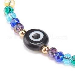 Lampwork Evil Eye & Glass Beaded Bracelet&nbsp;BJEW-JB08367-04