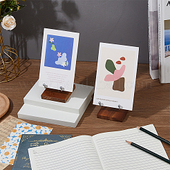 4Pcs Iron with Square Wood Base Crystal Ball Display Rack for Gemstone Agate Mineral Display&nbsp;ODIS-FH0001-20