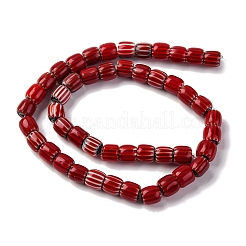 Handmade Lampwork Chevron Beads Strands&nbsp;LAMP-K041-01B-09
