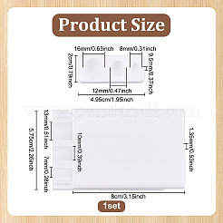3Pcs Rectangle Plastic Clay Mold&nbsp;TOOL-WH0059-051A