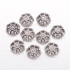 6-Petal Filigree Flower Tibetan Silver Fancy Bead Caps&nbsp;AA124-NF