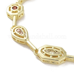 Brass Link Chain Bracelets&nbsp;BJEW-D039-34G-02