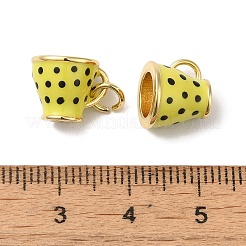 Rack Plating Brass Enamel Charms&nbsp;KK-B092-17G
