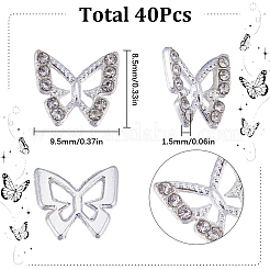 40PCS Alloy Rhinestone Cabochons&nbsp;FIND-SC0005-35