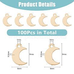 100Pcs Long-Lasting Plated Brass Charms&nbsp;FIND-DC0005-72
