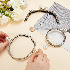 3Pcs 3 Style Iron Kiss Lock Purse Frame Handles&nbsp;FIND-PH0008-02