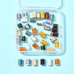 40Pcs 10 Colors Handmade Porcelain Beads&nbsp;PORC-FS0001-20
