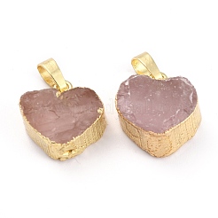 Natural Rose Quartz Pendants&nbsp;G-B012-13G-04