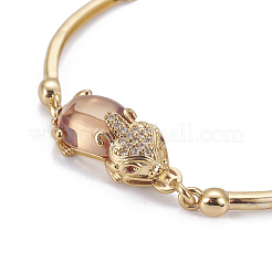 Golden Tone Brass Link Bracelets&nbsp;BJEW-L639-14A