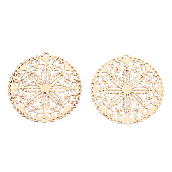 Rack Plating Brass Filigree Pendants&nbsp;KKC-T001-65KC