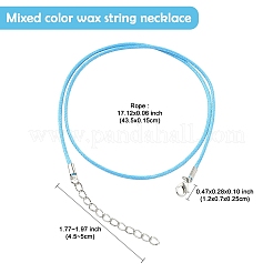10 Colors Waxed Cotton Cord Necklace Making&nbsp;MAK-YW0001-17A